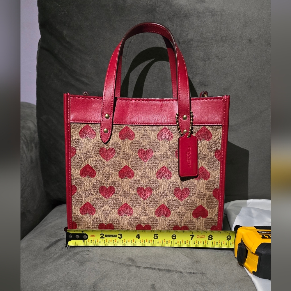 Coach Heart Print Tote Bag